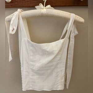 Reformation Adelia Top White - Size 4